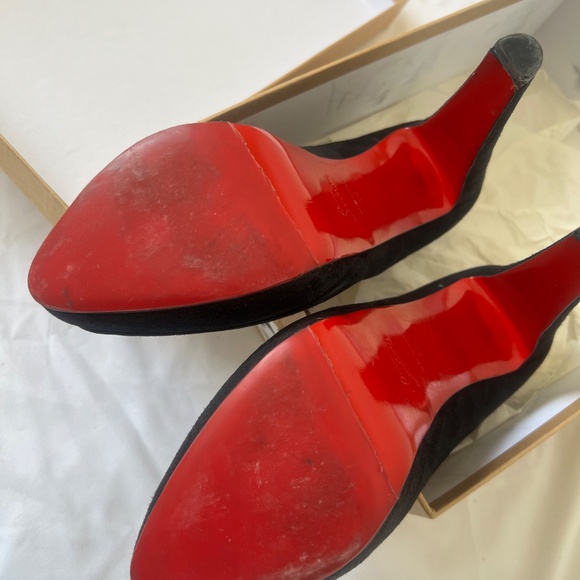 Christian Louboutin Black Peep Toe Heels - Picture 11 of 11